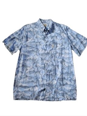 Columbia Classic Short-Sleeve Blue Shark Print Shirt
